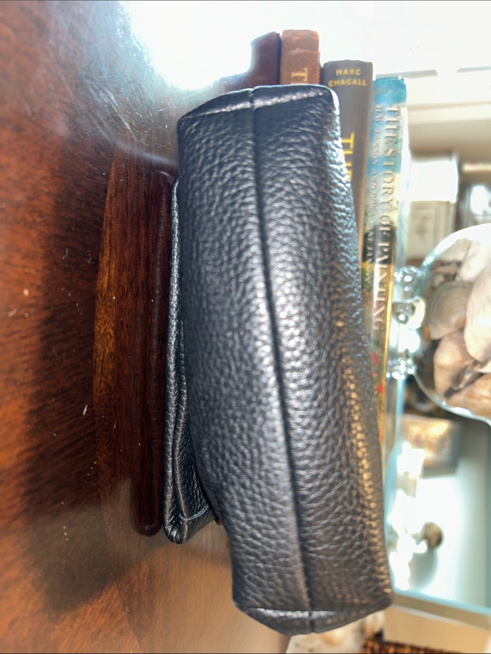 Aimee Kestenberg Black Pebbled Leather Crossbody Pouch - Picture 3 of 6